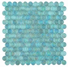 Malibu Turquoise Glass Penny Round Mosaic (Pool Rated) Tilezz Fancy Tile, Backsplash Bathroom Wall, Blue Glass Tile, Mosaic Pool Tile, Penny Round Mosaic, Round Mosaic, Shore House, Penny Round, Glass Brick