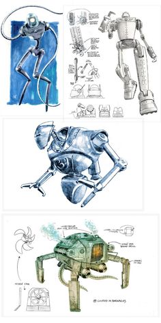 some drawings of different types of objects