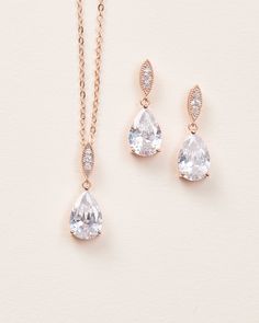 Artfully crafted, our Callie Bridesmaid Gift Set is the perfect way to thank your bridesmaids. Elegant & timeless, your bridal party will want to wear these pieces long after your wedding day. Gift set includes: necklace & earring set, personalized thank you card & keepsake bag. Cubic zirconia Necklace: 16"-18"length including chain extender Earrings: 1" length; Clip-on earrings available here Hypoallergenic, lead-free & nickel-free Style #1748 Silver Bridesmaid, Bridesmaids Gift Sets, Gold Bridesmaids, Zirconia Necklace, Cubic Zirconia Necklace, Cz Pendant, Chain Extenders, Free Style, Cz Earrings