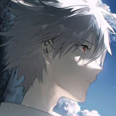 neon genesis evangelion kaworu fanart icon Neon Genesis Evangelion Kaworu, Single Icons, Evangelion Shinji, Broken Wings, Male Icon, Pandora Hearts