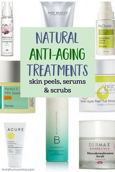 Roundup of the best natural anti-aging skin care treatments including peels, serums and scrubs using natural ingredients instead of needles and chemicals. Facial Serums, Cell Rejuvenation, Natural Anti Aging Skin Care, Deep Exfoliation, Skin Care Routine For 20s, Green Clean