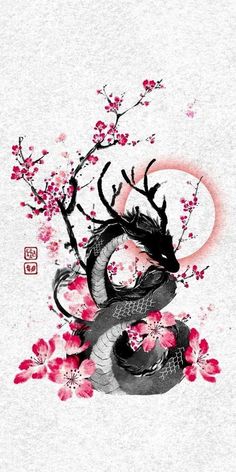 Dragon Tattoo Art, Istoria Artei, Japanese Art Prints, Japanese Tattoo Art, Dragon Artwork, Cool Wallpapers Art, Tattoo Design Drawings, Pretty Wallpapers Backgrounds, A Dragon