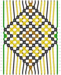 an image of a cross stitch pattern in yellow and green