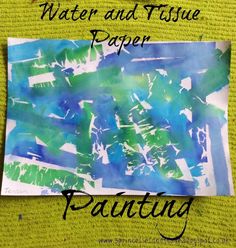 water and tissue paper painting with text overlay