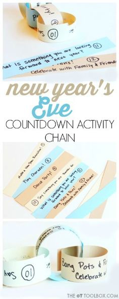 the instructions for how to make a new year's eve countdown activity with washi tape