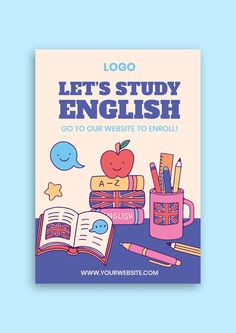 a book with the title'let's study english go to our website to enjoy it