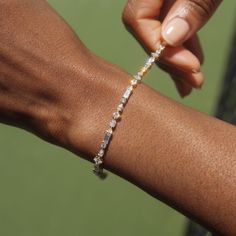 In 1978, Chris Evert lost her diamond bracelet during a U.S. Open match. Play was temporarily halted. The idea of the Tennis Bracelet was born. For decades, Chris has not been a part of merging this long recorded origin story to a Tennis Bracelet collection...until now... Introducing the Tennis Bracelet-CE™, born 1978. Finally Authentic™. We've partnered with former 18x Major champion Chris Evert to bring the authenticity of this Tennis Bracelet story to fine jewelry for the first time. "I remem Cartier Tennis Bracelet, Diamond Baguette Tennis Bracelet, Tennis Bracelet Aesthetic, Chris Evert, Monica Rich Kosann, Origin Story, Emerald Bracelet, Diamond Tennis Bracelet, Jewelry Lookbook