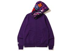 Hoodies Purple, Underground Clothing, Bape Shark, Hoodie Purple, Camouflage Hoodie, Streetwear Hoodie, Purple Hoodie, Zip Hoodies, Swag Outfits For Girls