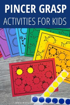 this is an easy and fun activity for kids to practice their fine motor skills with these finger grasp activities