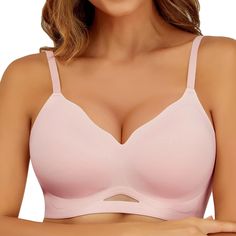 PRICES MAY VARY. 【Super Soft and Lightweight Breathable Fabric】Made of 61%Polyamide 39%Elastane. Seamless everyday V-neck bra from HORISUN is designed without underwire. Wireless bras fabric is buttery soft feels like wearing a cloud, breathable features to keep you comfortable all day long. 【V Neck and Cool Mesh Design】Mesh breathable sexy v neck wirefree bra with cool mesh design which keep your refreshing and breathable in summer without being stuffy, cool and comfortable. The small triangle Wireless Bras For Large Bust, Bras For Large Bust, Wireless Bras, Backless Top, Comfortable Bras, Lounge Lingerie, Shirt Bra, Full Coverage Bra, Wireless Bra