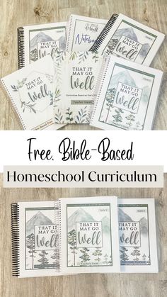 five books with the title free bible based homeschool curriculum