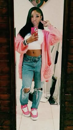 Pink Sweater Outfit Black Women, White Shirt Outfit Black Women, Cute Calm Outfits, Ross Outfits Ideas, Fly Girl Outfits, Cute Clothing Stores, Fits Aesthetic