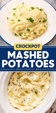 Easy Crockpot Mashed Potato Recipe are the perfect holiday season side dish. The potatoes don’t need pre-boiling or constant stirring, and it doesn’t take up valuable space on the stovetop. They always turn out perfectly fluffy , with a hint of garlic and a rich, buttery flavor. Plus, it's a make ahead recipe perfect for Thanksgiving and Christmas dinner!