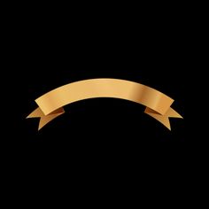 a gold ribbon on a black background