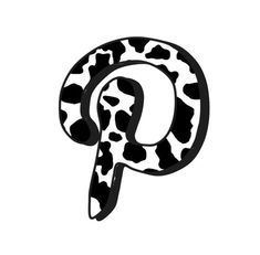 the letter p is made up of black and white spots