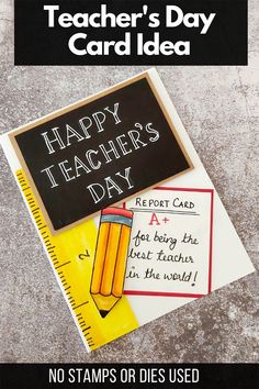 This pin will redirect to my DIY video on how to make a very beautiful and easy Teacher's Day card. Diy Cards For Teachers