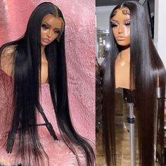 38 40 inch Long Length Wigs Straight/Body Wave Transparent Lace Fronta – Megalook Hair Wigs Straight, Lace Frontal Wigs, Hd Lace, Wig Cap, Lace Frontal Wig, Lace Wig, Gift Packs, Frontal Wigs, Body Wave