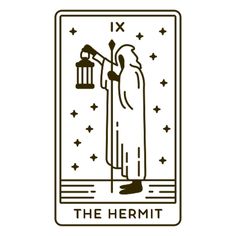 the tarot card for el ermitno