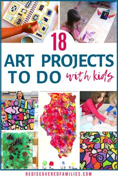 Looking for Family Art projects to engage your kids? This post has 18 collaborative ideas that are both fun and easy. Spend quality time with your children and create amazing artwork together. Check it out at rediscoveredfamilies.com. Spring Break Kids, Art Projects For Adults, Art Projects For Kids