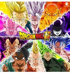 the dragon ball anime characters are all different colors