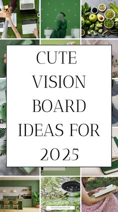 Wondering how to create a vision board in 2025? Here are aesthetic and cute vision board ideas for 2025 to set the mood. If you're wondering what to include in your own vision board for the New Year check out the full article for 9 key items that will help you slay your goals this year! Save for inspiration and Happy New Year!