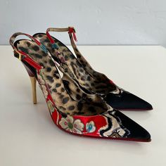 Good Used Condition; Slightly Misshapen, Wear To Inside And Bottom Soles, Missing Heel Caps. Size 35 4” Heel Roberto Cavalli Boots, Roberto Cavalli Shoes, Robert Cavalli, Shoe Inspo, Heel Caps, Roberto Cavalli, Shoes Women Heels, Shoes Heels, Shoe Bag