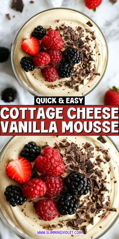 This vanilla mousse, made with cottage cheese, offers a creamy, sweet treat that’s both light and satisfying. It’s a healthier alternative to traditional mousse, with low carbs and high protein. Save this pin and enjoy a delightful, guilt-free dessert that fits perfectly into a keto lifestyle! Apple And Cottage Cheese, High Protein Desserts Cottage Cheese, Vanilla Protein Desserts, Cottage Cheese High Protein Dessert, High Protein Mousse, Low Carb Cottage Cheese Desserts, Cottage Cheese Treats, Desserts Made With Cottage Cheese, Cottage Cheese Keto Dessert