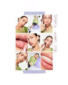 a collage of photos showing different types of lips