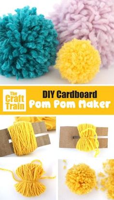 the instructions for how to make pom - pom yarns with this video