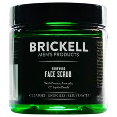 Brickell's exfoliating men's face scrub sloughs away oil, dead skin, and other face impurities to restore a clear complexion. Use pre-shave to remove dead skin and lift up beard whiskers for an ultra-close shave. Nourishing natural moisturizers hydrate the skin, leaving it soft and non-irritated. Brickell Men's Products make the purest products a man can use with 100% assurance you're not putting suspect chemicals on your body. Size: 4 oz. Charcoal Face Wash, Lip Scrub Recipe, Natural Body Scrub, Scar Removal Cream, Cream For Oily Skin, Dark Spots On Face, Best Shave, Shave Cream, Ingrown Hairs