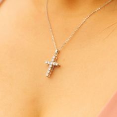 Gold Dipped Cross Necklace / White Dipped Cross Necklace Elegant Silver Cross Necklace With Cubic Zirconia, Elegant Rhinestone Cross Necklace On Clavicle Chain, Elegant Rhinestone Cross Clavicle Necklace, Elegant Cubic Zirconia Cross Necklace With Clavicle Chain, Diamond White Necklace With Rhinestones For Gift, Elegant Rhinestone Cross Pendant Clavicle Necklace, Cross Shaped Rhinestone Necklace Gift, Crystal Clavicle Chain With Cross Pendant, Crystal Cross Pendant Clavicle Chain