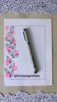 a pen is sitting on top of a piece of paper that says from pagegies ideas