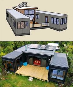 an image of a house made out of shipping containers