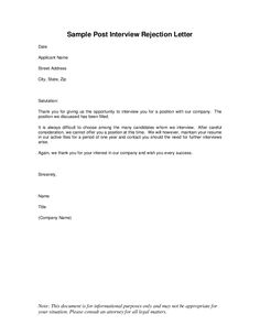 a sample interview letter is shown in this image