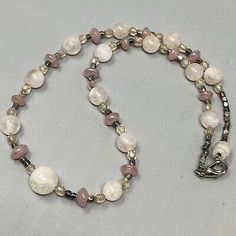 Find many great new & used options and get the best deals for VTG Rose Quartz Necklace Pink Gemstone Bead Station Alternating Disc Healing 16" at the best online prices at eBay! Free shipping for many products! Adjustable Rose Quartz Round Bead Necklace, Adjustable Rose Quartz Necklace With Round Beads, Rose Quartz Necklace With Faceted Round Beads, Rose Quartz Faceted Beads Necklace, Round Rose Quartz Gemstone Bead Necklaces, Round Rose Quartz Gemstone Beads Necklace, Rose Quartz Gemstone Beads Necklace, Antique Jewelry Necklace, Rose Quartz Necklace