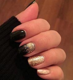 Holidays Nails, Black Acrylic Nails, Her Nails, Rose Gold Nails, Almond Acrylic Nails, Prom Nails