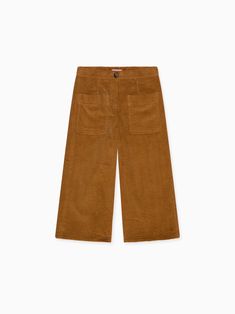 At the core of every versatile wardrobe is a pair of good trousers, and La Coqueta's Alma Girl Trousers are the perfect fit. Easy to wear, style, and adore, our cotton corduroy trousers are tailored to a straight leg shape, with front patch pockets, vertical pockets with tabs at the back, and an exposed button to fasten. Rendered in a stunning shade of rich caramel, they have a flattering silhouette that can be effortlessly paired with our soft cotton blouses or Merino knits. Ideal for weekend w Boys School Shoes, Girls Floral Dress, Corduroy Trousers, Versatile Wardrobe, Cardigan Shirt, Weekend Wear, Grey And Beige, Romper With Skirt, Knit Outfit