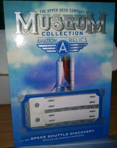 the upper deck company museum collection avion relics space shuttle discovery card game box