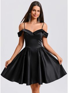 JJ's House Satin Off the Shoulder Fall Spring Summer A-line General Plus Back Zip Simple Little Black Dresses Black Height:5.8ft（176cm） Bust:32in（82cm）Waist:24in（61cm）Hips:35in（89cm） No Short Black Sleeveless Homecoming Dress. #JJ's House #Satin #OfftheShoulder #Fall #Spring #Summer #Aline #General #Plus #BackZip #Simple #LittleBlackDresses #Black #No #Short #Black #Sleeveless #HomecomingDress Black Quince Court Dresses, 8th Grade Formal Dresses For Teens Black, Winter Formal Dresses Medium Length, Black Dama Dresses, Black Bridesmaid Dresses Short, Birthday Outfit Black Dress, Black Party Dress Classy, Black Homecoming Dress Short, Black Junior Bridesmaid Dress