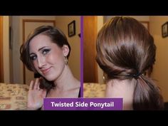 The cute and simple way to put shorter hair into a side ponytail! :)♡ Find me on Social Media! ♡TWITTER:  https://twitter.com/sallykathrynpFACEBOOK:  https:/... Ponytail For Short Hair, Side Ponytail Wedding, Updo Side, Side Buns, Side Ponytail Hairstyles, Wedding Sides, Short Hair Ponytail, Side Pony