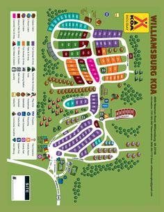 a map of the parking lot for an rv park