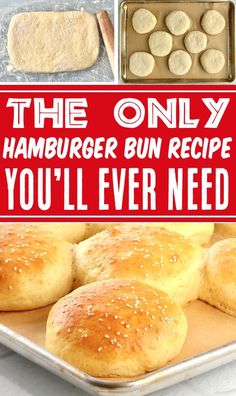 the only hamburger bun recipe you'll ever need is gluffins and rolls