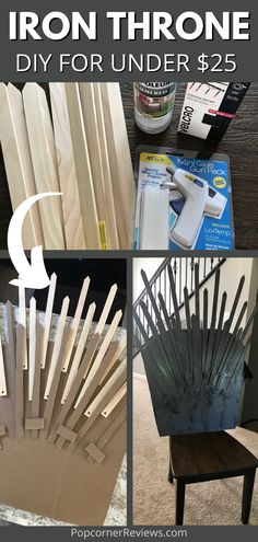 iron throne diy for under $ 25 with instructions to make it easy and cheap