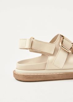 Harper - Beige Leather Sandals | ALOHAS Sustainable Shoes, Two Strap Sandals, Summer 2025, Vegan Boots, Sustainable Leather, Walking On Clouds, Chunky Sandals, Colored Leather, Slingback Sandal