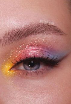 Festival Make Up, Mekap Mata, Smink Inspiration, Makijaż Smokey Eye, Colorful Eye Makeup