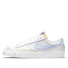 Womens Nike Blazer Low '77 White Ghost WMNS Sneakers/Shoes Nike Blazer Blue, Nike Mid Blazer, Womens Nike Blazer, Sky Blue Blazer, Nike Blazer Low 77, Girls Basketball Shoes, Nike Blazer Low, Cute Nike Outfits, White Ghost