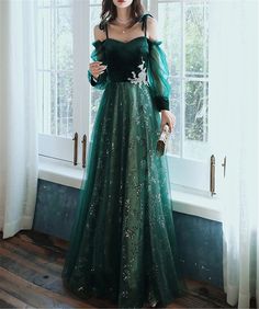 elegant dark green lace gown Prom Dress Sequin Bridal Dress, Strap Prom Dress, Prom Dress Green, Dark Green Wedding, Sweetheart Bridesmaids Dresses, Green Wedding Dresses, Green Tulle, Spaghetti Strap Prom Dress, Popular Dresses