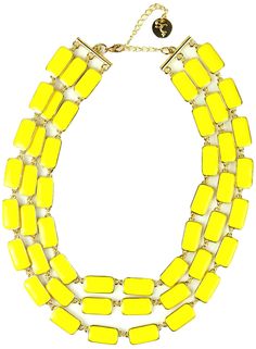 Sistaco's Colour Me Yellow Enamelled Layered Necklace.  Colour me happy with this fabulous necklace! This bold flash of colour will bring a smile to anyone’s face. With three chains of silver links featuring bright yellow enamel, this piece is perfect for both day and night wear. http://www.byariane.com.au/Sistaco-Colour-Me Yellow Necklace, Night Wear, Wedding Hair And Makeup, Layered Necklace, Indie Design, Day And Night, Independent Designers Fashion, Bright Yellow, Makeup Accessories