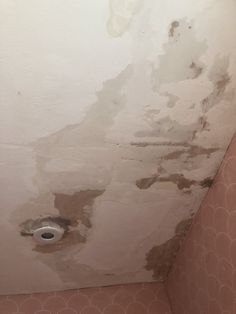 the ceiling in this bathroom is dirty and needs to be cleaned