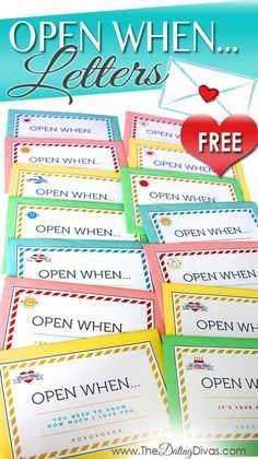 the open when letters are free printable for kids to use on their school's bulletin boards